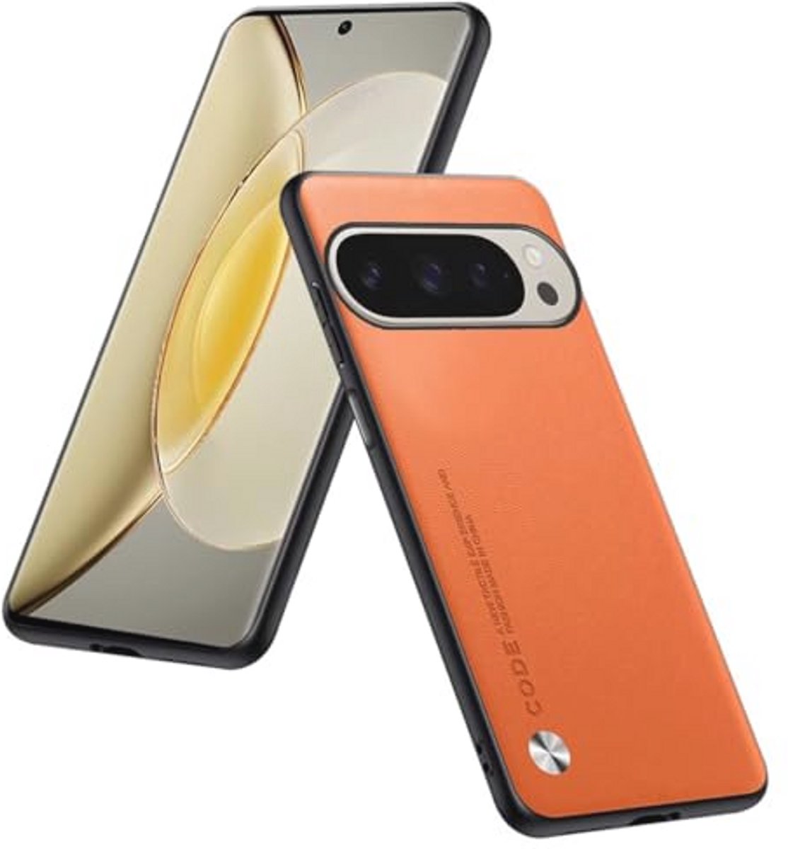 Beschermhoes voor Google Pixel 9 Pro - PU-leer, oranje, slank en verfijnd