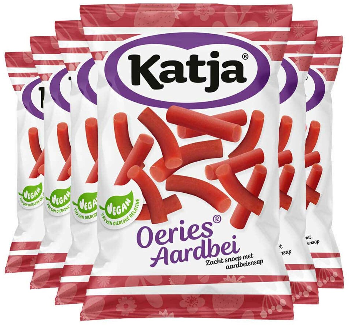 Katja - Oeries Aardbei - 6 x 250 gr - Voordeelverpakking