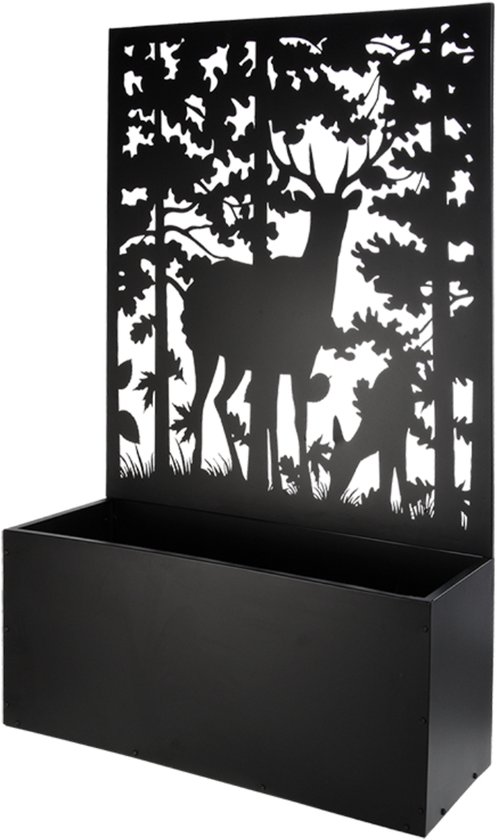 Jardinière avec treillis à motif cerf