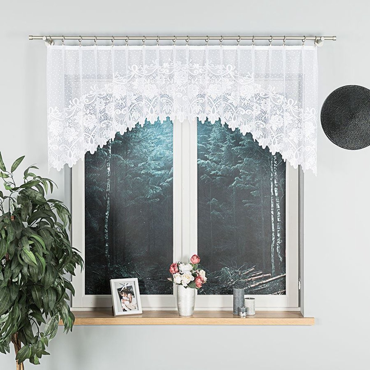 Markizeta Demetria - Jacquard Gordijn - 250x80 cm - Subtiel Ontwerp - Wit