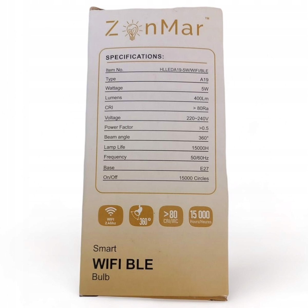 ZonMar Retro LED E27 Slanke Lamp 5W 2200-4000K