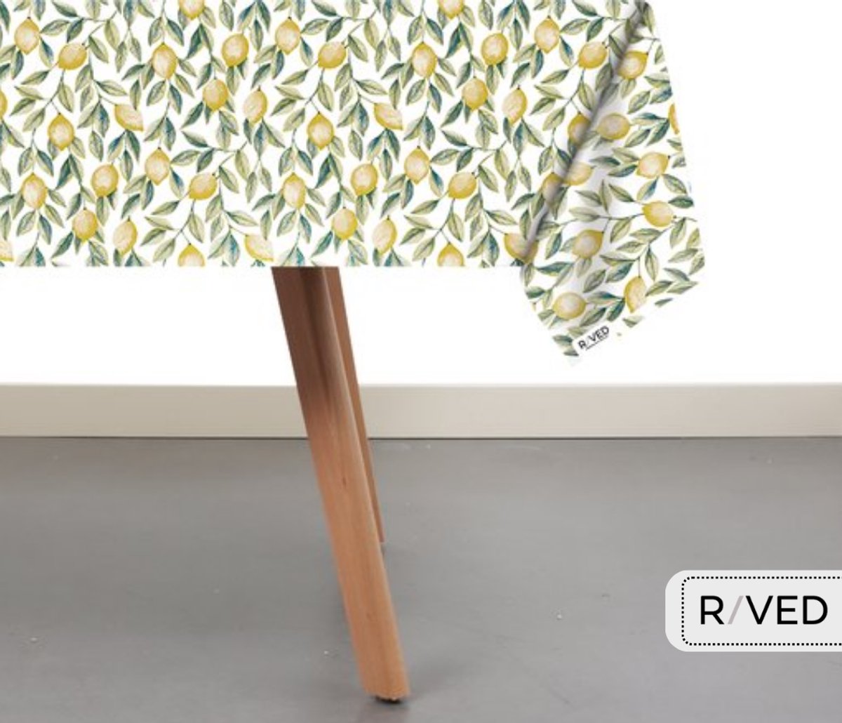 Raved Tafelzeil 140×180 cm – Citroentjes geel/groen – PVC – afwasbaar