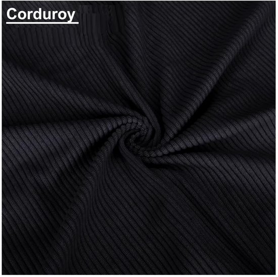 Zwarte Corduroy Geïsoleerde Lunchtas 25×20×15 cm - Warmhoudtas met Voorvak - Koeltas - Thermotas - Waterafstotend & Aluminium Binnenkant - Voor Baby, Kind & Volwassenen van Merkloos — afbeelding 3