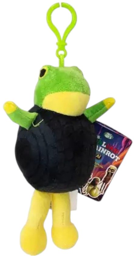 Porte-clés/pince à sac en peluche « Boneka Ambalabu » (13 cm), motif « Cerveau italien pourri ».