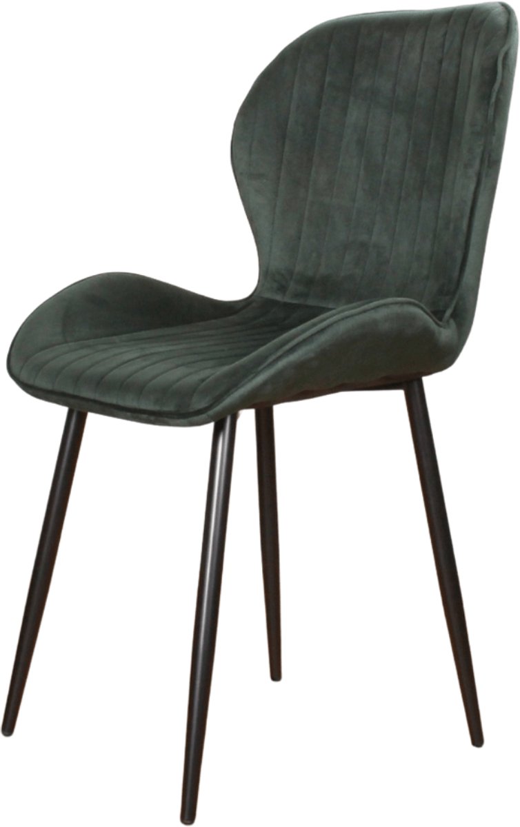DS4U - Giulia Eetkamerstoel Velvet Donkergroen - Luxe design - Comfortabele zitting