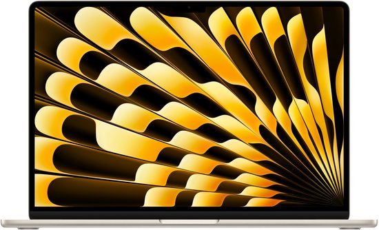 MacBook Air 15" 2024 M3 4.05GHz 8 cores CPU 10 cores GPU 16GB 256GB SSD Starlight QWERTY - Apple - Hoofdafbeelding
