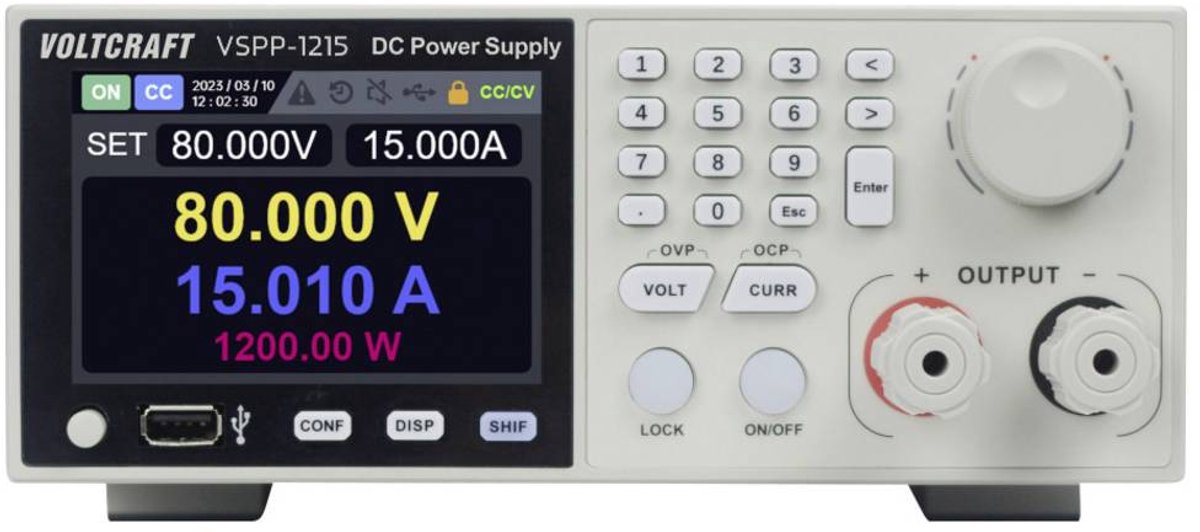 VOLTCRAFT VSPP-1215 19 labvoeding, regelbaar 0 - 150 V/DC 0 - 20 A 1200 W USB, LAN Programmeerbaar, Op afstand bedienb