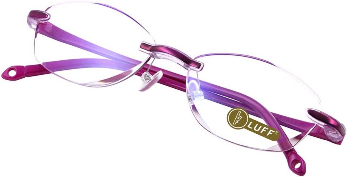 Frameloze leesbril TR90 lichtgewicht HD anti-blue licht comfortabel dragen