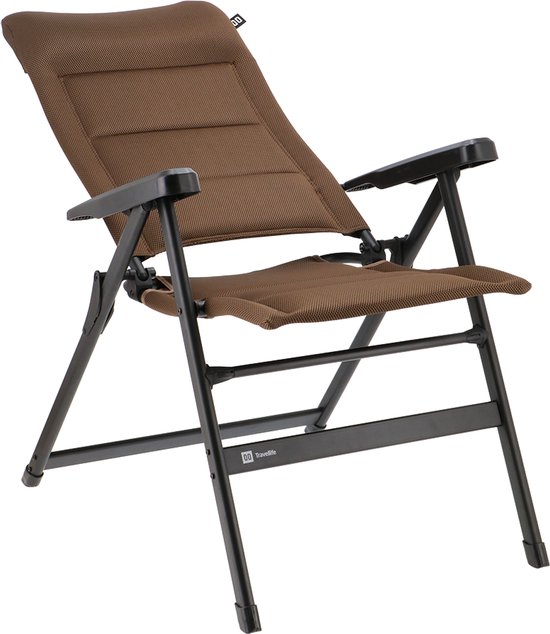 Travellife Barletta Standenstoel Comfort L Bruin - In 7 standen verstelbaar - Ventilerende en sneldrogende 2D mesh bekleding - Water- en uv-bestendig van Travellife — afbeelding 5