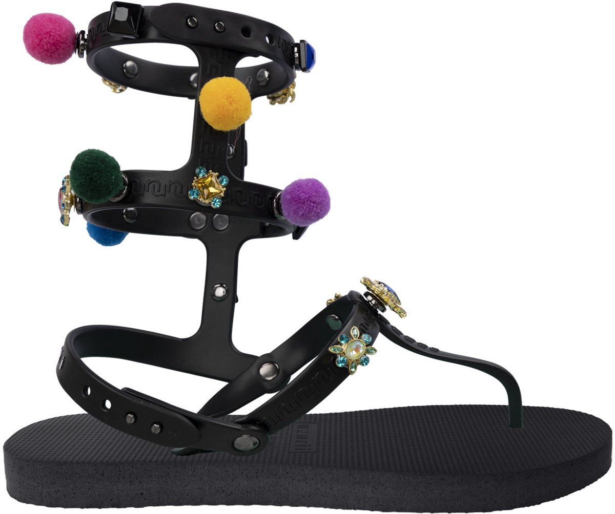 Uzurii | Teenslippers | Dames | Zwart | Maat 41/42