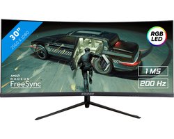 RAIDER Ultra Wide Gaming Monitor - Curved, 30 inch, 200Hz, 1 ms - 2560x1080