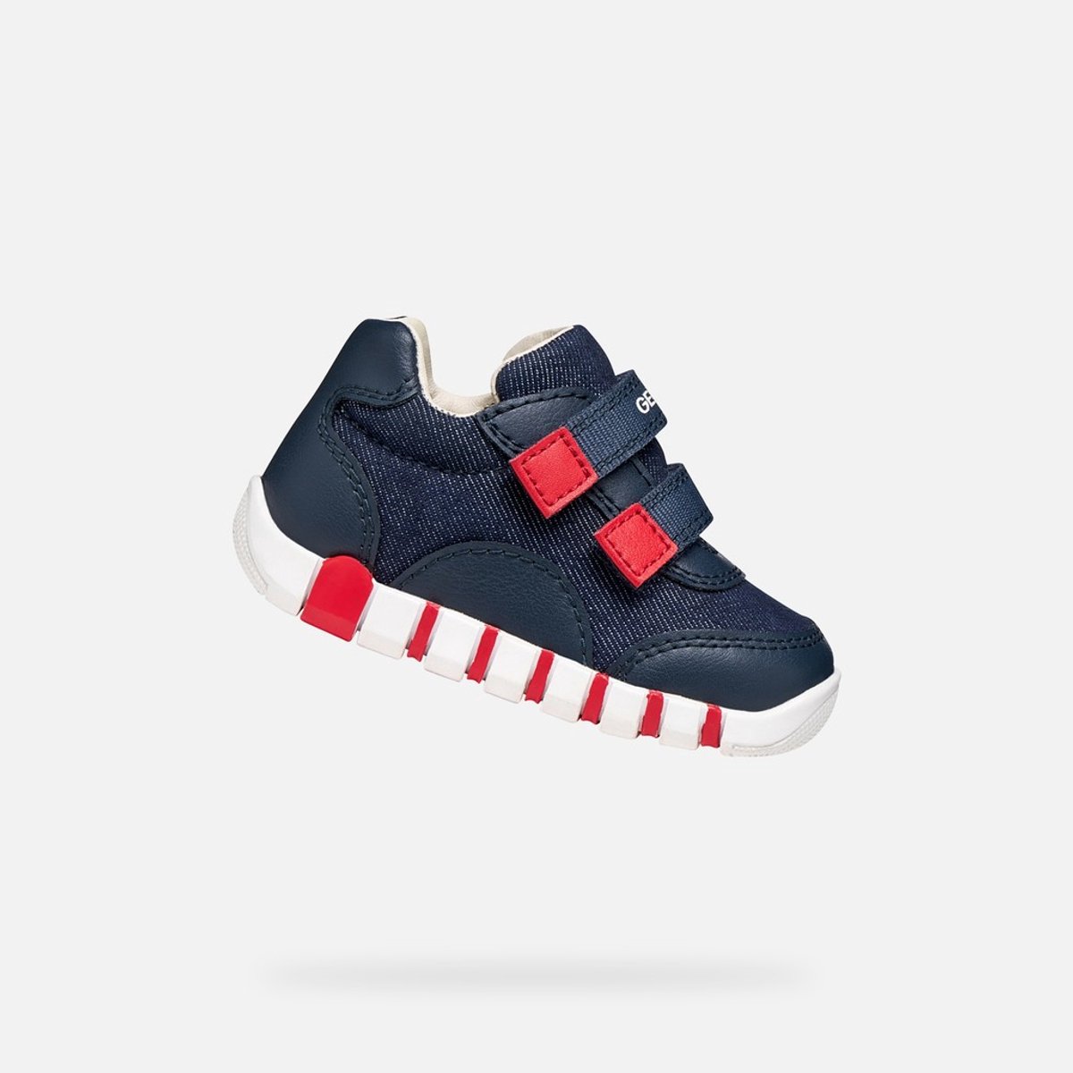 GEOX IUPIDOO DREUMES Sneakers - MARINEBLAUW/ROOD - Maat 20
