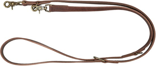 Trixie - Hondenriem - Rustic - Verstelbaar - Vetleer - Donkerbruin - 200X2 CM