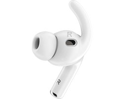 KeyBudz EarBuddyz Oorhaken AirPods Pro (3e gen) – Gemaakt van Premium Elastomeren – Biedt Extra Ondersteuning – Behoudt Functionaliteit met Nauwkeurige Sensoruitsparingen - Wit