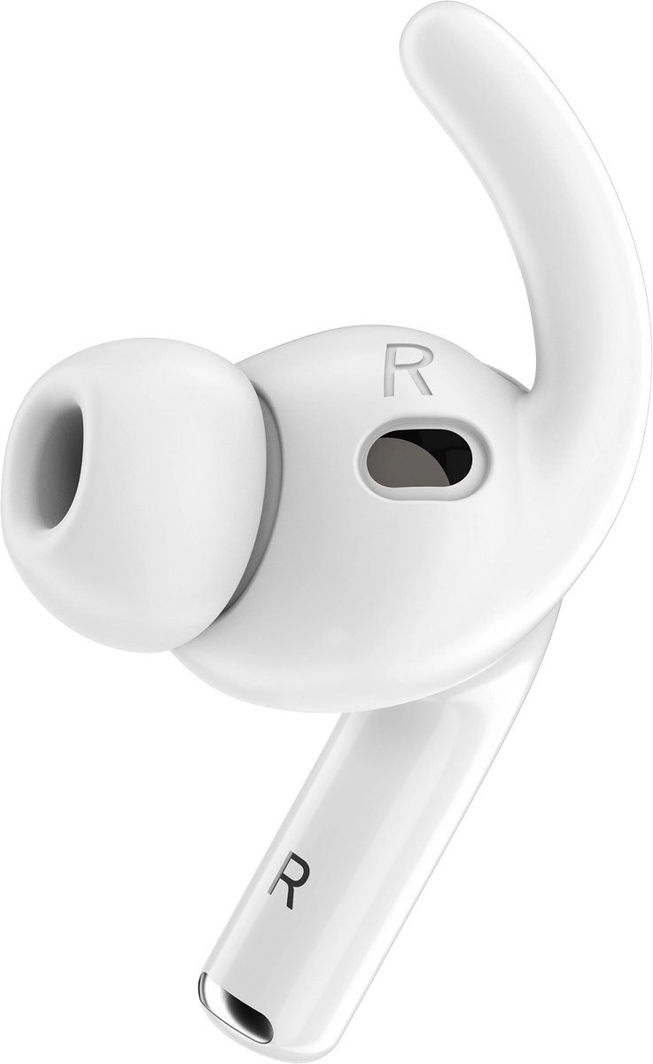 KeyBudz EarBuddyz Oorhaken AirPods Pro (3e gen) – Gemaakt van Premium Elastomeren – Biedt Extra Ondersteuning – Behoudt Functionaliteit met Nauwkeurige Sensoruitsparingen - Wit