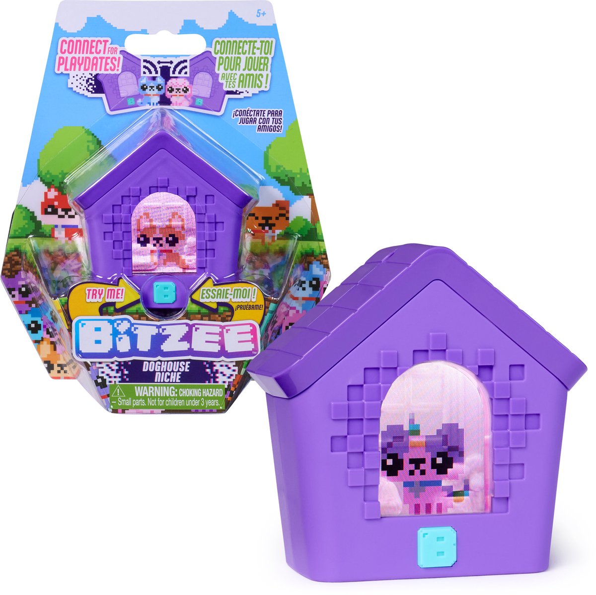 Bitzee - Doghouse - Interactief Digitaal Huisdier met 15 Puppy’s en 3D-speelkamer - Interactief speelgoed