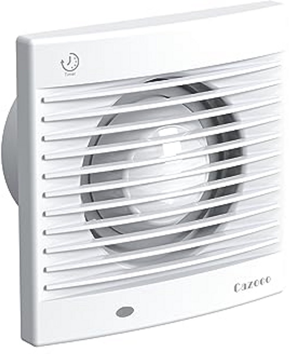 Badkamerventilator 100 mm met Timer en Laag Energieverbruik - Ideaal voor Keuken, Badkamer en Garage