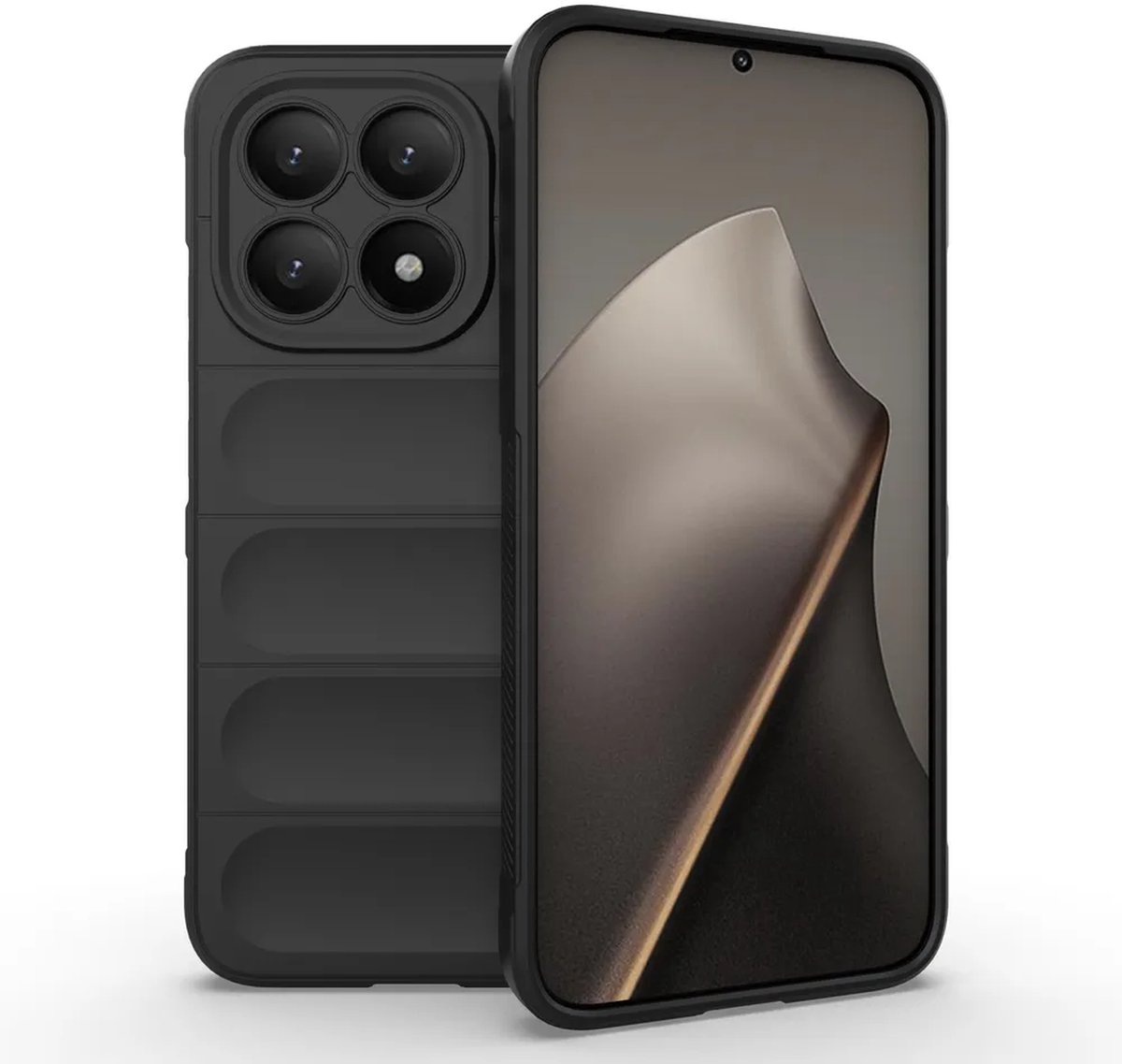 MobyDefend Hoesje - Geschikt voor Xiaomi 15T - TPU Gripcase - Zwart