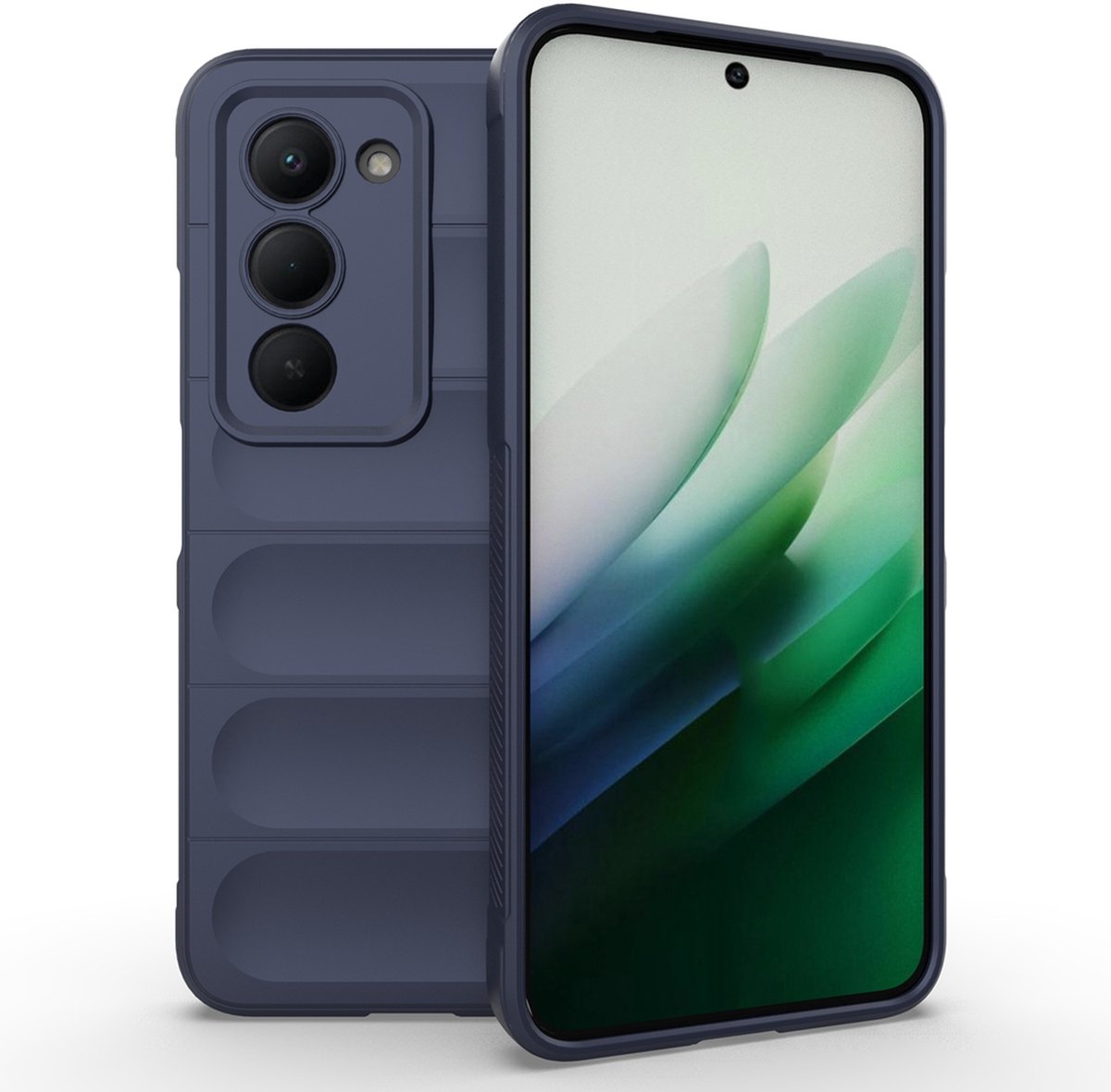 MobyDefend Hoesje - Geschikt voor Xiaomi Redmi 15 5G - TPU Gripcase - Blauw