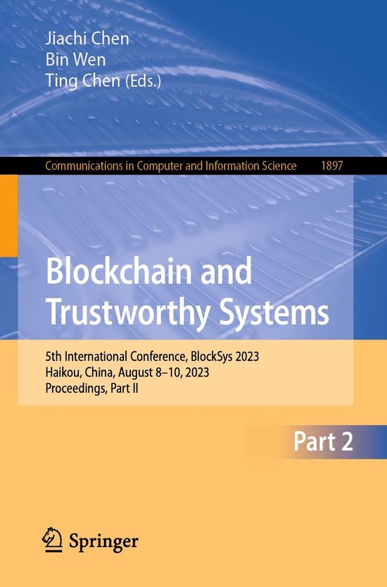 Springer Nature Proceedings Computer Science 2 - Blockchain  ... - cover