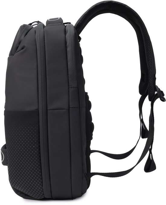 Hedgren Handle M P Sac à dos 15,6 pouces avec 2 compartiments et protection RFID – Taille moyenne – Noir