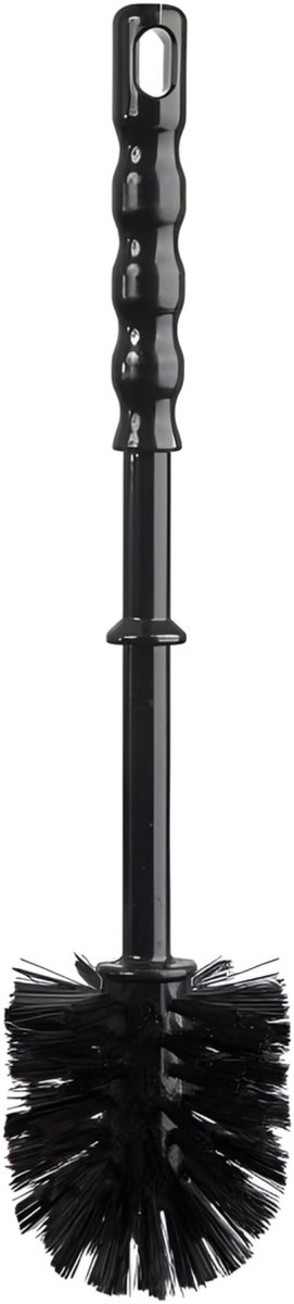 Toyma WC/Toiletborstel los - kunststof - zwart - D7,5 x H35 cm - badkamer accessoires