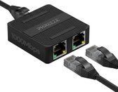 Phreeze Internet Splitter 1 naar 2 - Ethernet Splitter - Netwerk Switch - UTP Splitter - 2 Poort Gigabit 1000 Mbps - Met USB-C Voeding