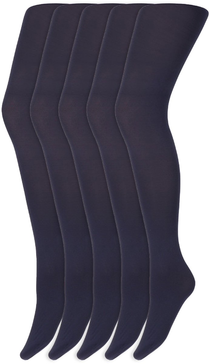 Marianne Gekleurde panty’s | Micro | 60 Denier | Merk: Marianne | Maat: S t/m XXL | Kleur: Jeans blauw | 5 Paar