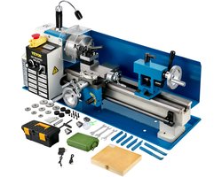 VEVOR Draaimachine 550 W, Metalen Mini Draaibank 7 x 14, Metalen Bank Draaimachine max. 2500 omw/min, Metalen Mini Draaimachine, Tafeldraaimachine, Schroefdraad 12-52 TPI, Mini Draaibank Metaal, Acces