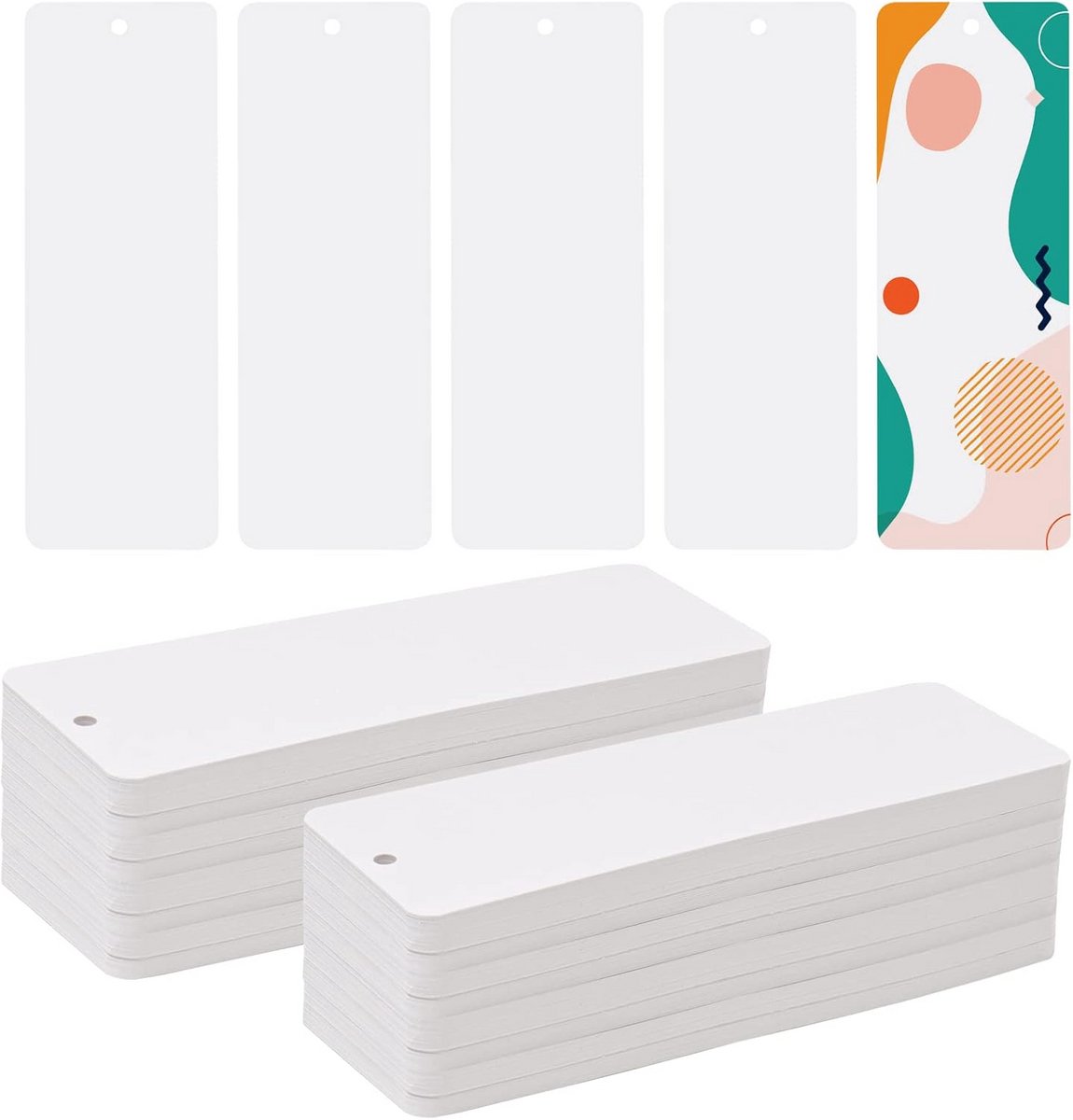 150 Stuks Blanco Witte Bladwijzers van Karton - Voor Knutselen en Decoratie