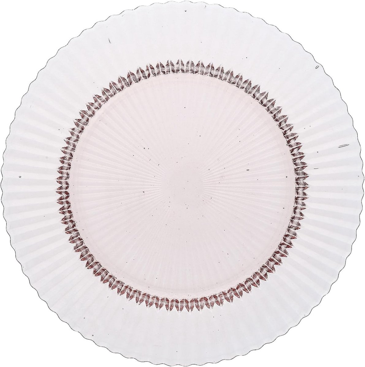 Set van 4 Glazen Dinerborden - 27 cm - Roze - Gestructureerd Design