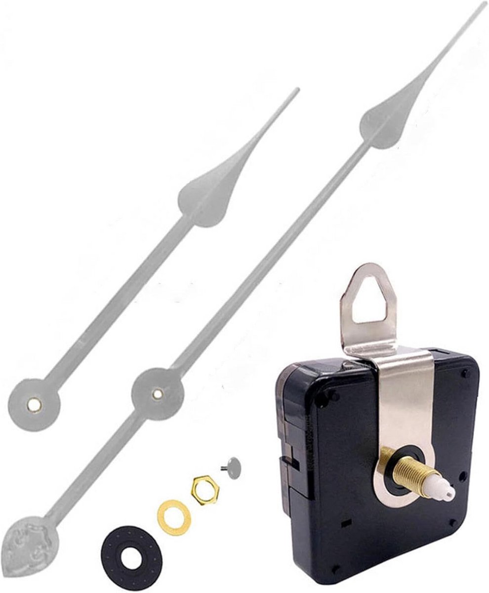 Stille Quartz Klokmechanisme met Lange Wijzers - Hoog Koppel Uurwerk Vervanging