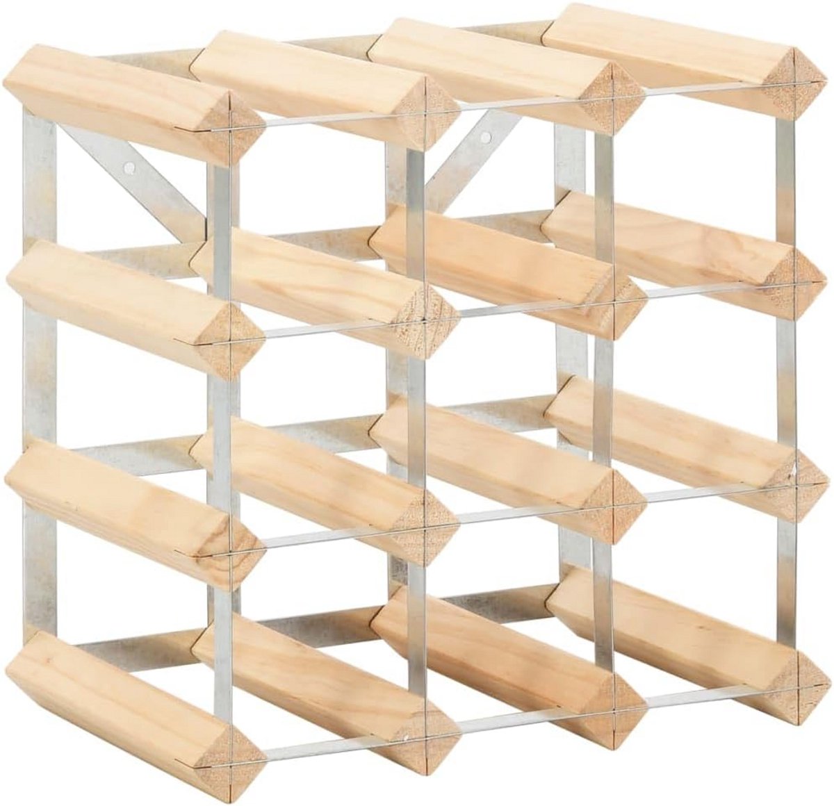 Houten Wijnrek voor 12 Flessen - Stevig Grenen Hout