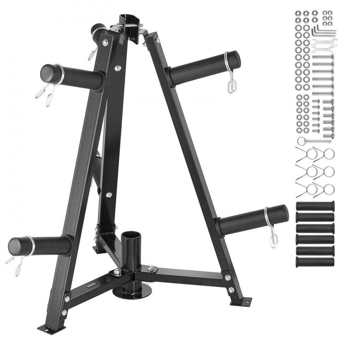Gewichtsschijfhouder - Halterschijven Rek - Voor 50 mm Schijven - Draagvermogen 136 kg - Voor Thuisgym - Zwart