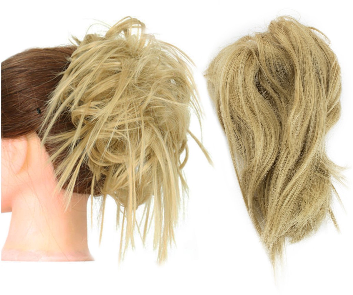 Synthetische Blond Haarstukken met Elastiek voor een Volle Kapsel