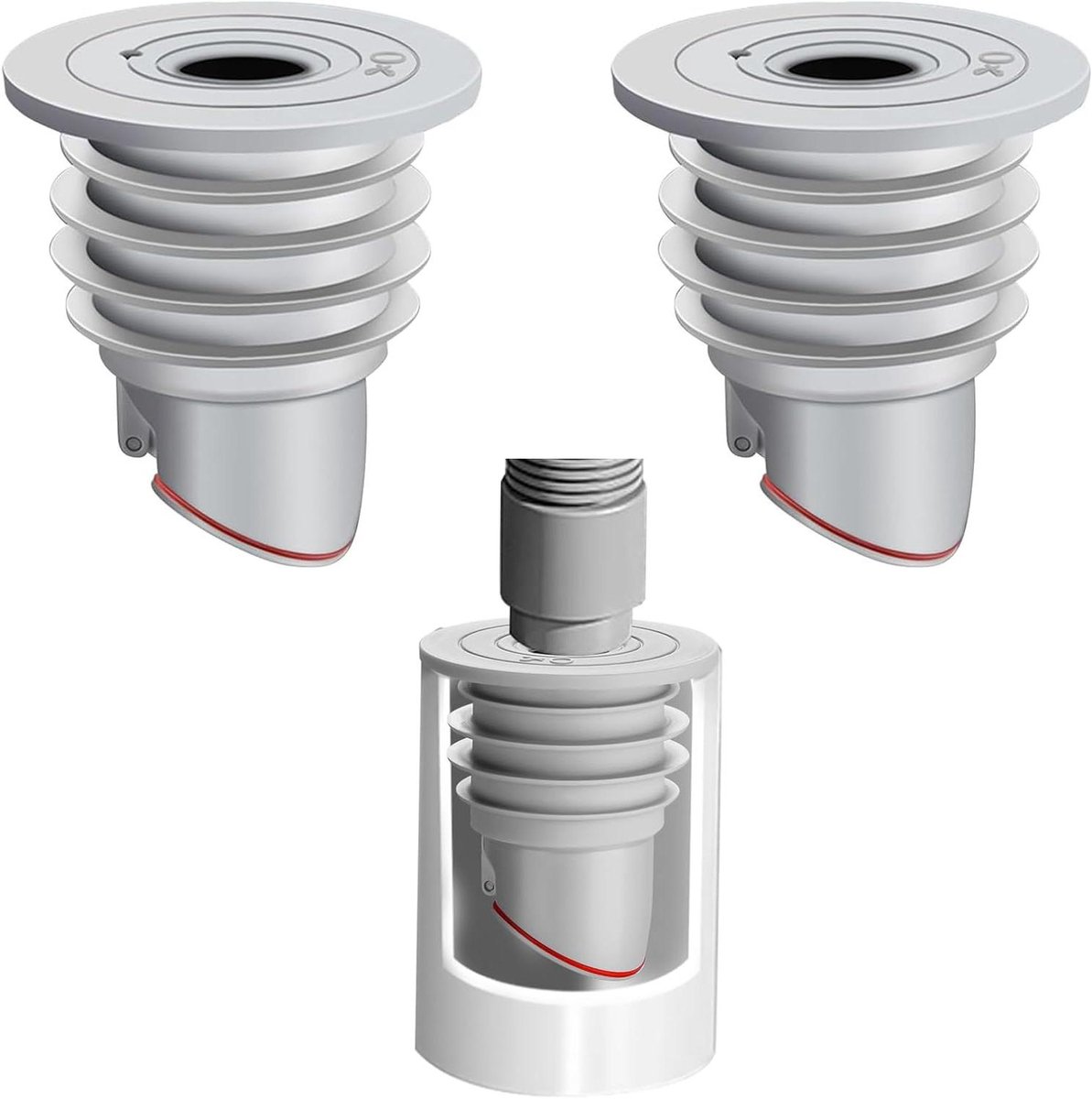 EGoods - Siliconen afvoerhoes voor wasmachine - 2 stuks - Afvoerslangafdichting - Afdichtingsring voor afvoerslang - Reinigen van wasgoed - Badkamer
