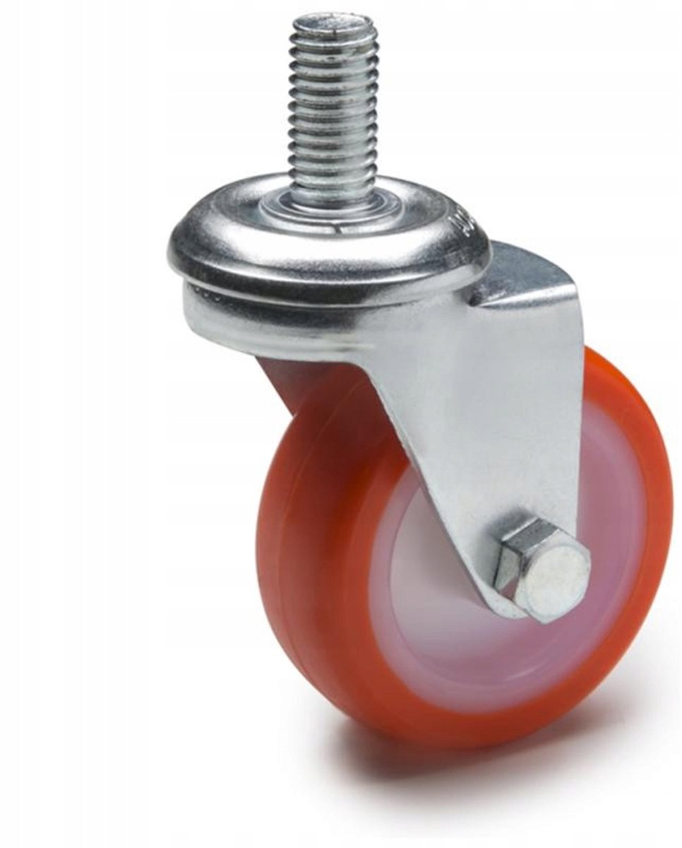 Zwenkbaar Wiel met Schroefdraad, Staalplaat Behuizing, 60mm