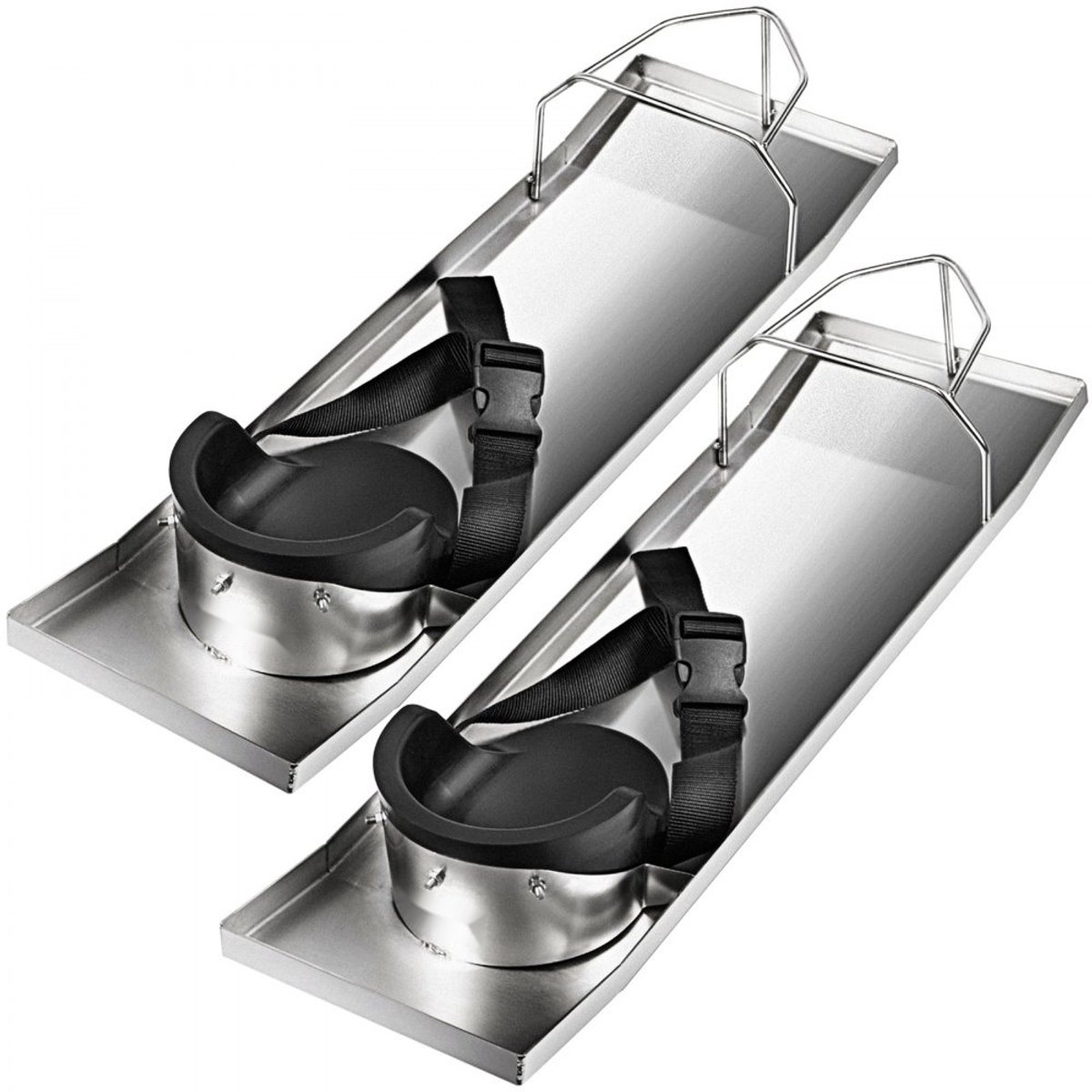 Knielplanken voor beton - Set van 2 - 75 x 20 cm - RVS - Met kniebeschermers en riemen - Verplaatsbaar - Voor betonafwerking