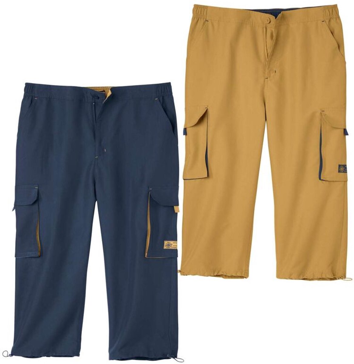 ATLAS FOR MEN - Set van 2 cargokuitbroeken van microvezel - Heren - Verkrijgbaar in grote maten - XL