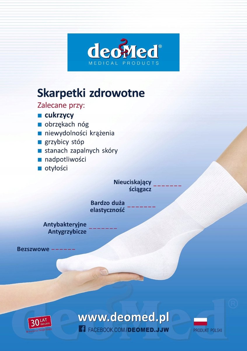 DeoMed Cotton Sokken Antibacterieel & Drukloos Grijs