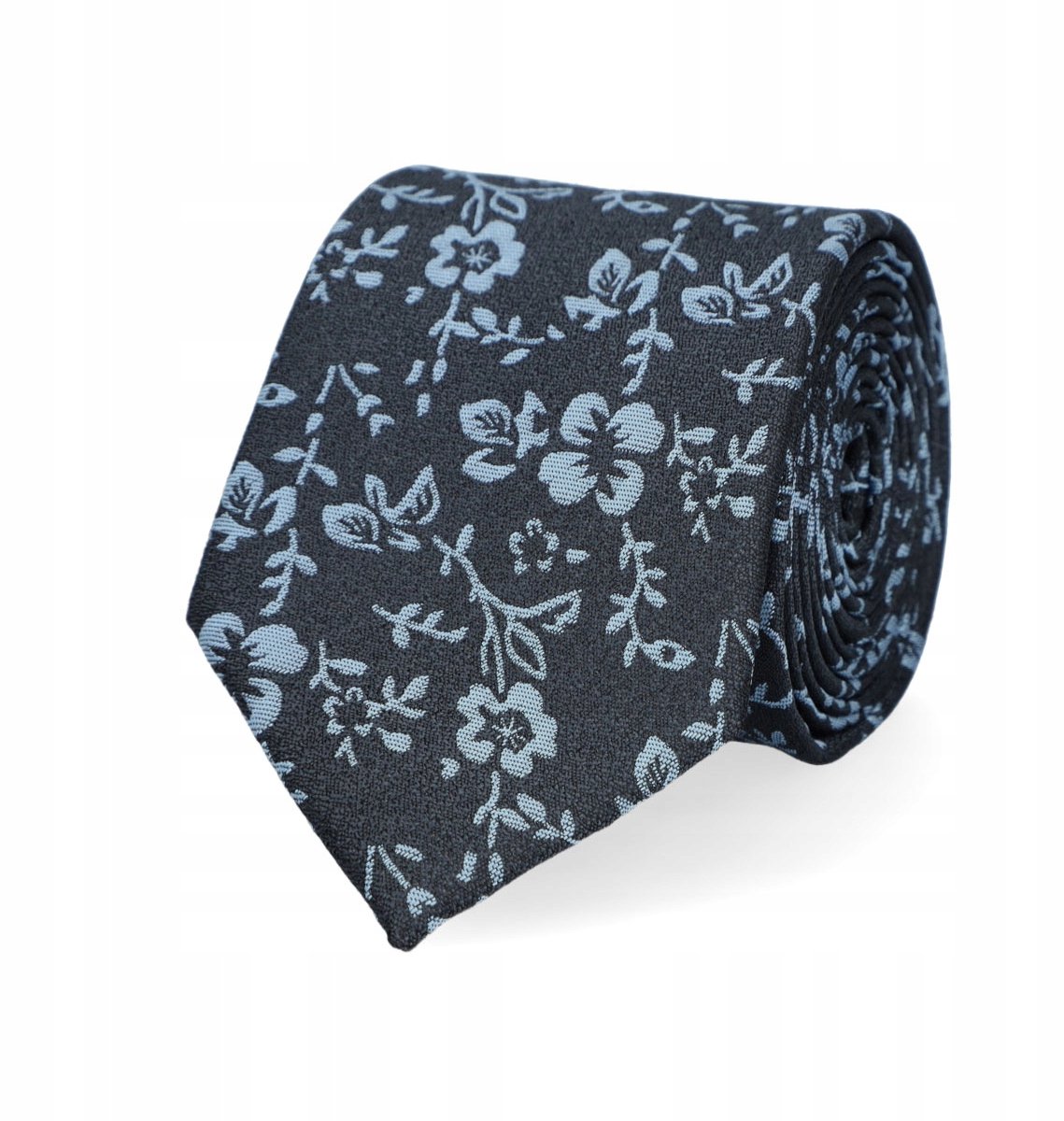 Lancerto Heren Stropdas Marineblauw Plantaardig Patroon