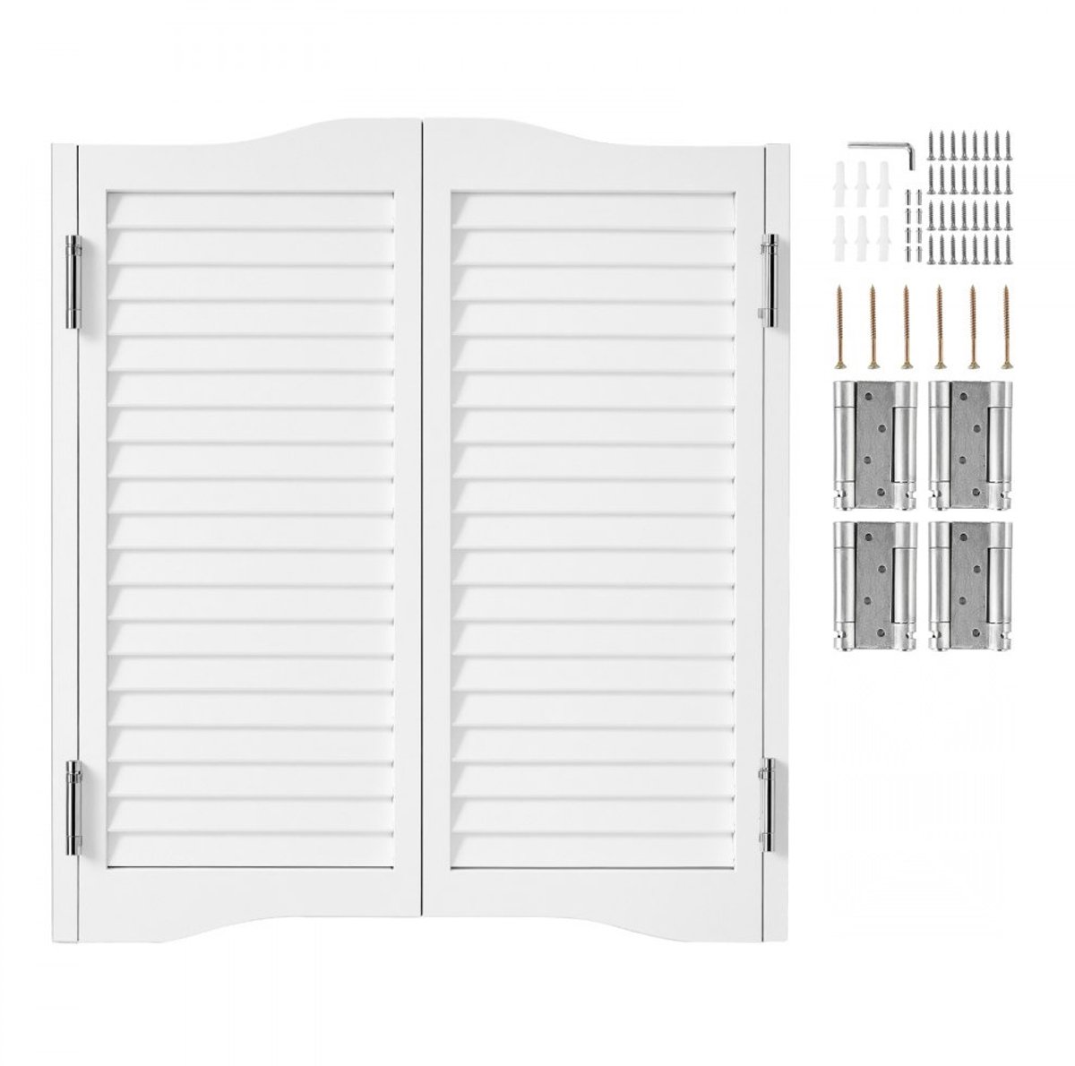 Saloondeuren - Dubbele klapdeur - 805 x 28 x 900 mm - Boogvormig design - Pendelscharniere
