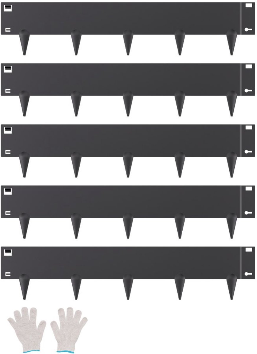 Gazonranden - Borderrand Kantopsluiting - Set van 5 - 99 x 20,7 cm, 1,5 mm - Roestbestendig Metaal - Eenvoudige Montage - Voor Bloemperken en Tuinpaden