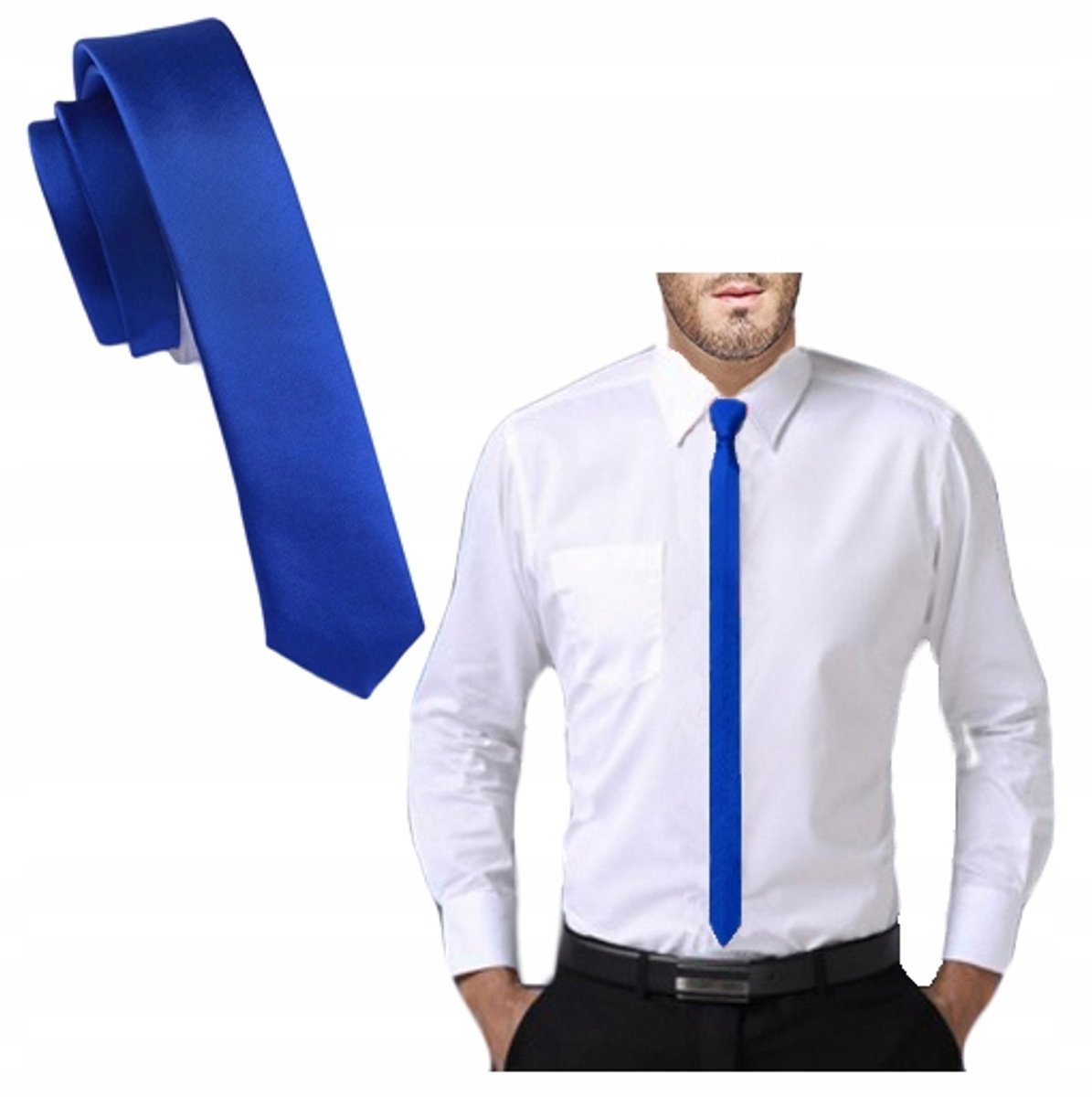 GREG Heren Krawat Slim Fit 4cm Chabrowy - Stijlvol & Duurzaam