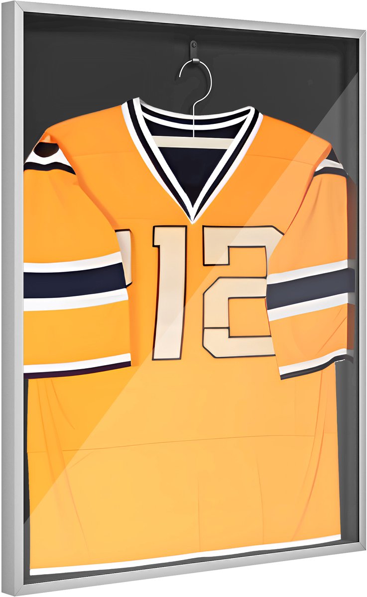 HOMCOM-Jersey Display Frame-Aluminiumlegering-70x90x4cm-Zilver