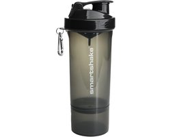 SmartShake Slim 500ml - 1 stuk - Black Gunsmoke