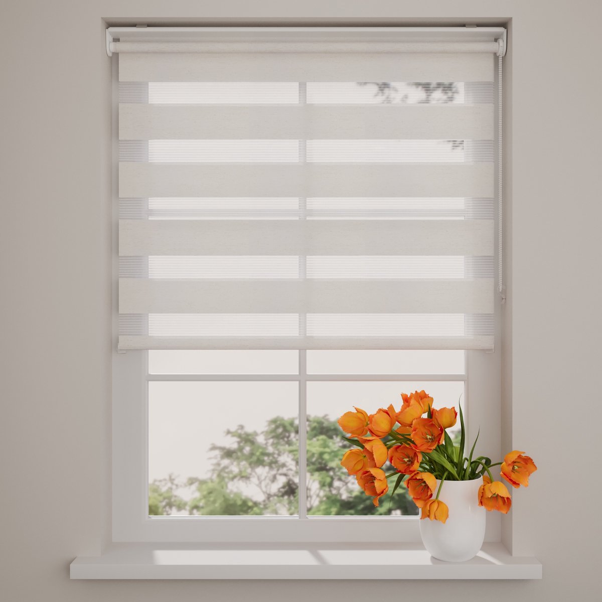 DTCH® Duo rolgordijn - Pure Mini - Lichtdoorlatend - Linnen - 100 x 150 cm - rolgordijn zonder boren