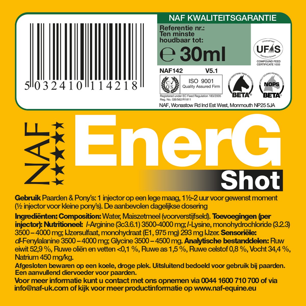 NAF Energy Shot 3 Pack