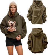 Izefia Hondentrui kleding fleece wol pullover winter warm sweatshirt 4 poten jumpsuit pyjama regenboog strepen pullover voor kleine hond middelgrote