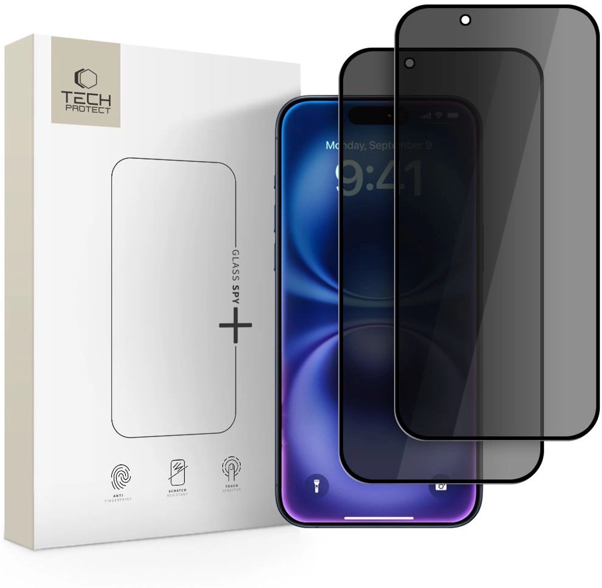 Tech-Protect Privacy Glass Glass Spy+ 2-Pack Voor Iphone 17 Air